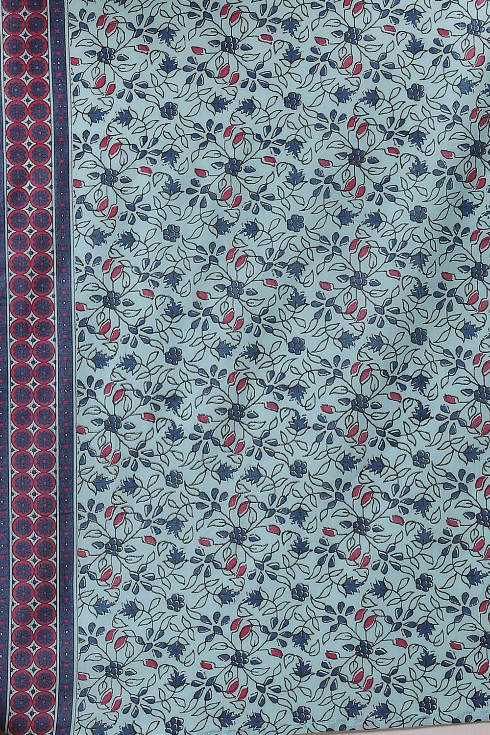 Sky Blue Kalidar Printed Suit Set image number 2